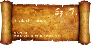 Szakál Tünde névjegykártya