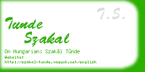 tunde szakal business card