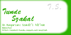 tunde szakal business card